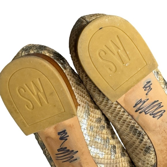 Stuart Weitzman Snipper Flats In Honey Mica Python womens shoes 10 N - Picture 13 of 14